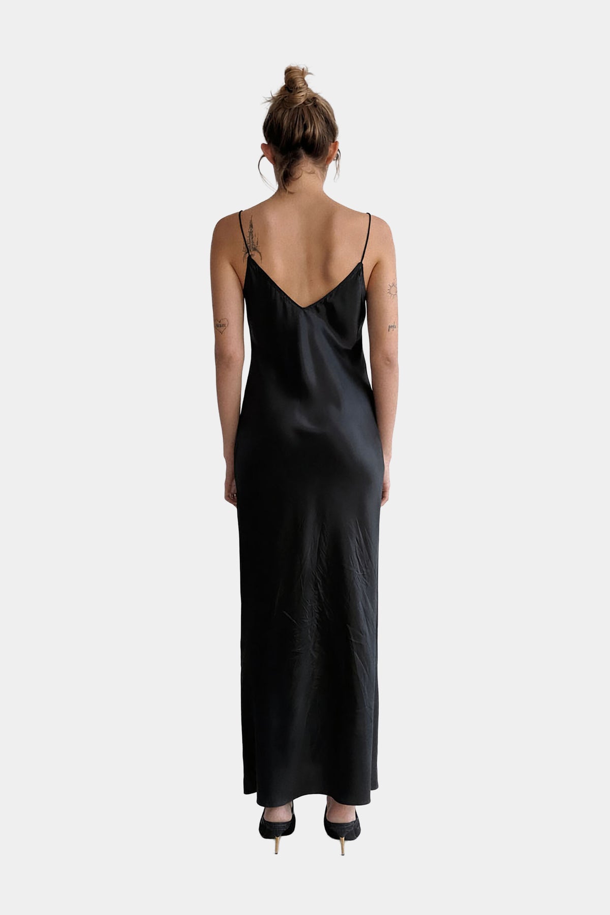 MYUS Simone Slip Evening Dress back in 100% silk charmeuse bias cut