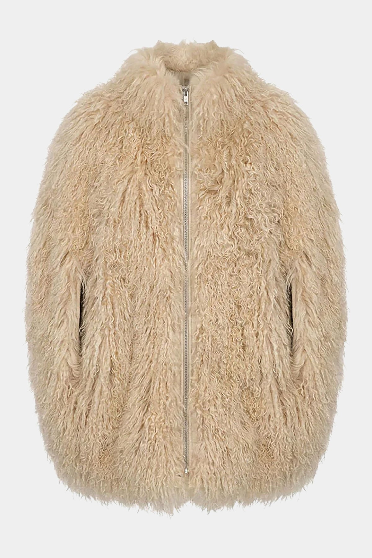 MYUS Burgess Cape Coat in Mongolian goat fur available at Maxfield Los Angeles