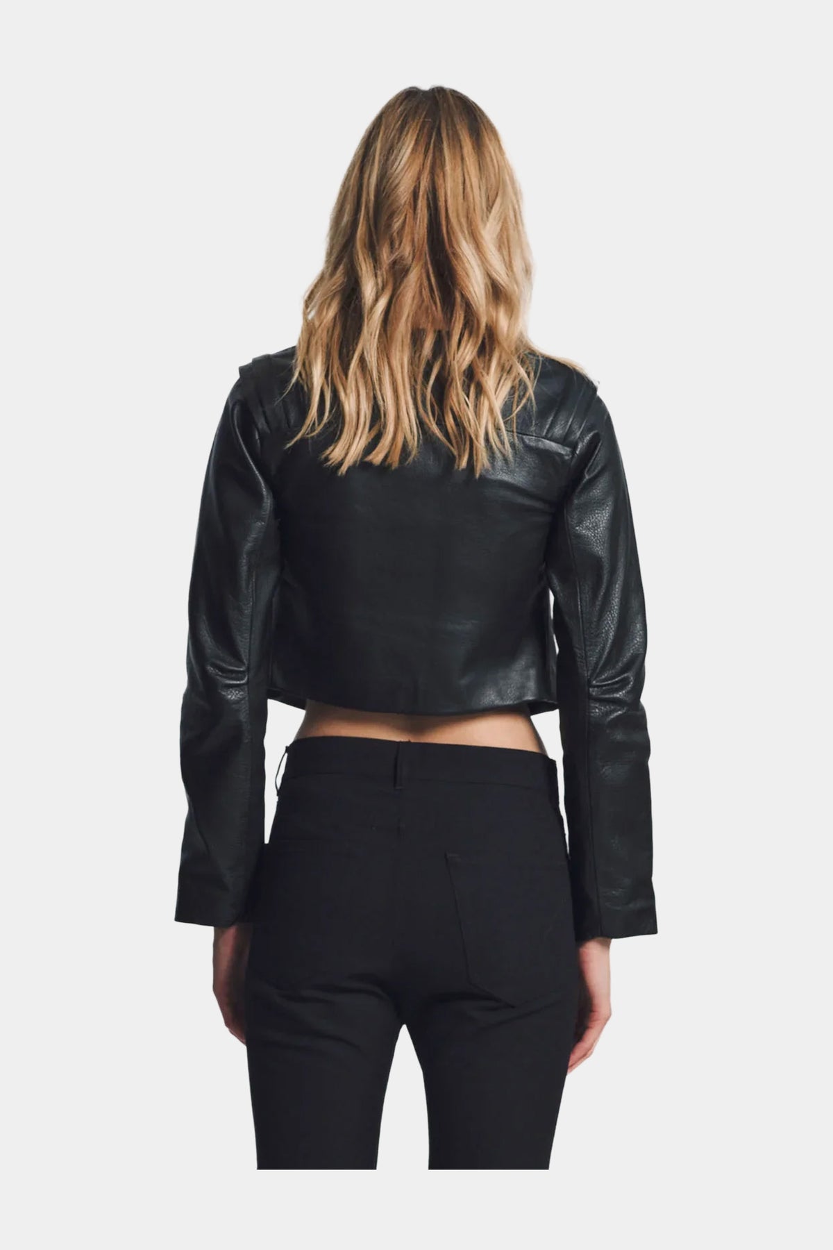 MYUS Salle D'Armes Jacket on body back in Italian lambskin leather available at Maxfield Los Angeles