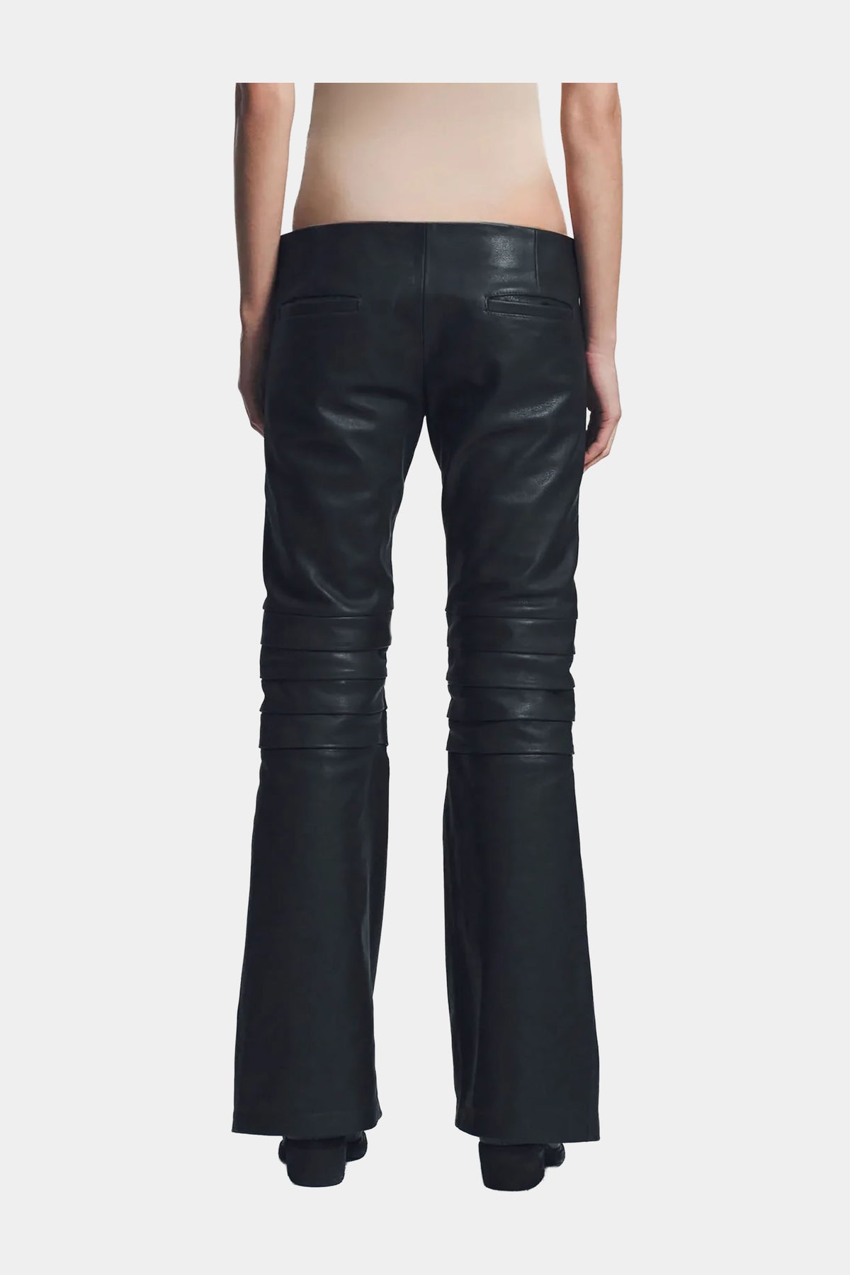 MYUS Salle D'Armes Pants on body back in Italian lambskin leather available at Maxfield Los Angeles