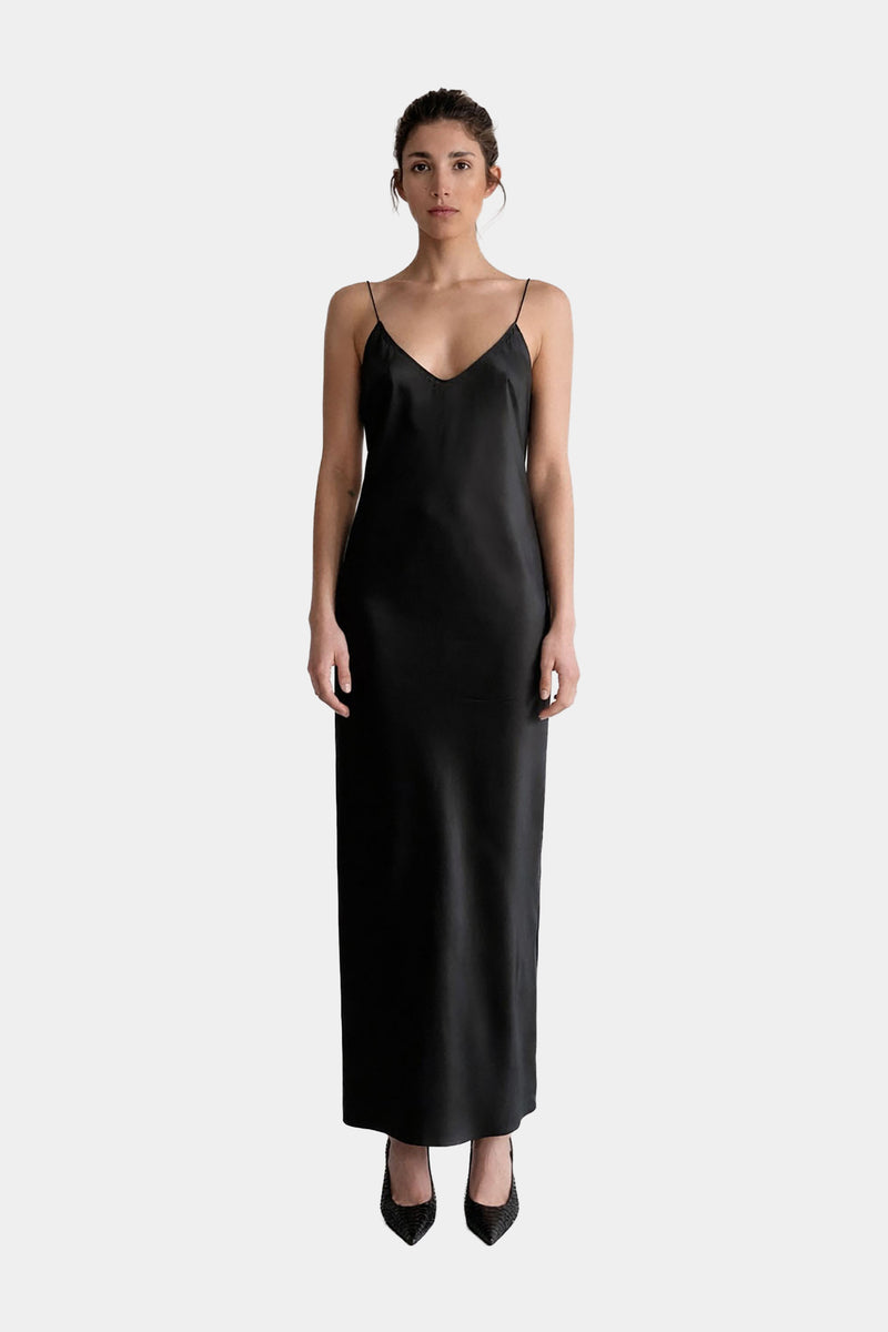 MYUS Simone Slip Evening Dress in 100% silk charmeuse bias cut